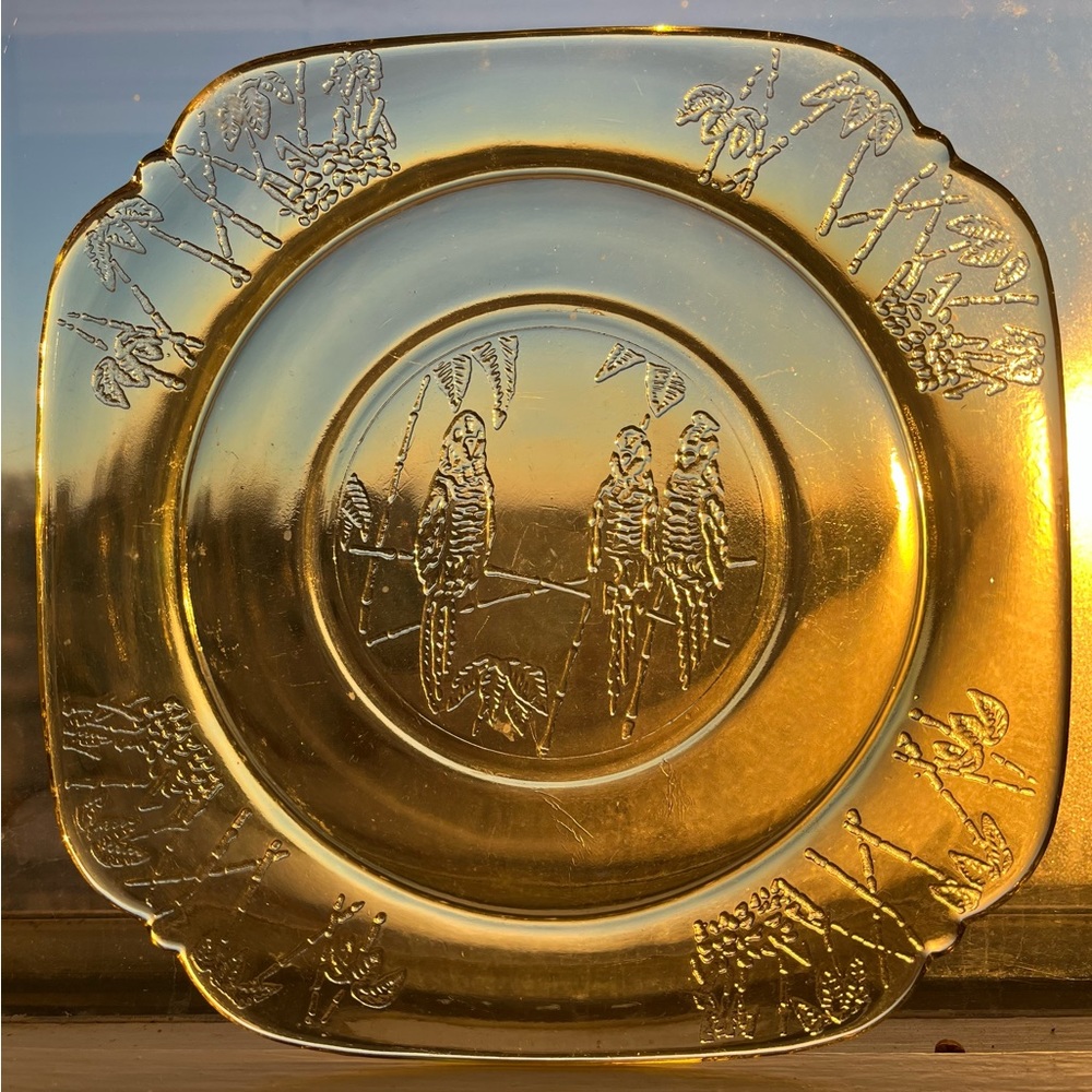 Depression Glass Federal Parrot Pattern